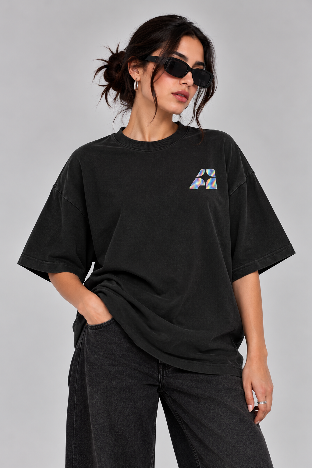 Camiseta Aitana Tornasol - frente, modelo