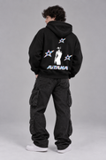 Hoodie Aitana Negro - espalda, modelo