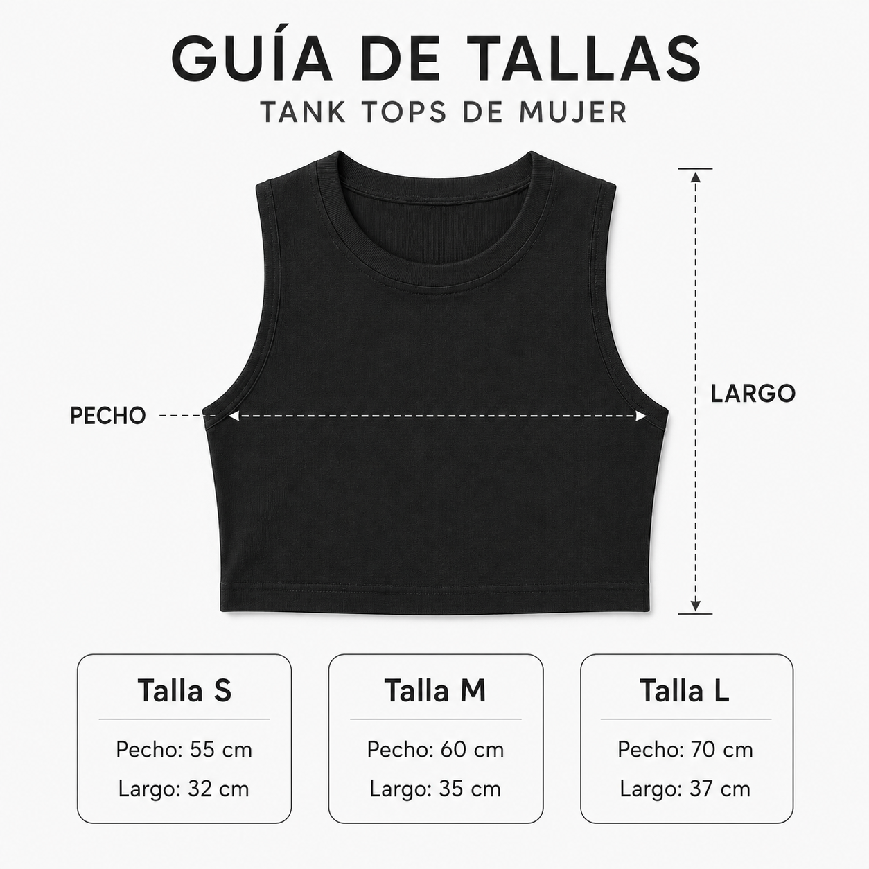 Guía de tallas Tank Top